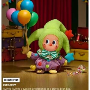 Bubblegum Twinkle Twinkle Jester Plush with Balloons